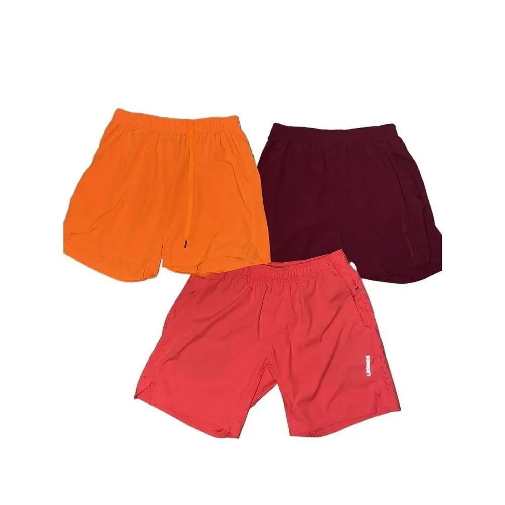 Men’s Athletic Shorts Bundle - Orange, Maroon, Coral (Size: Medium) Legends/Mier
